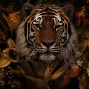 Plexiglas schilderij - Tiger Forest 120 x 80 cm