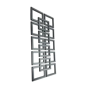 Geometrische Wanddecoratie/Spiegel Antraciet / Spiegelglas 160 x 80 cm
