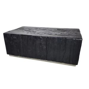 Salontafel Sleeperwood Black - BLOK 130 x 70 x 45 cm
